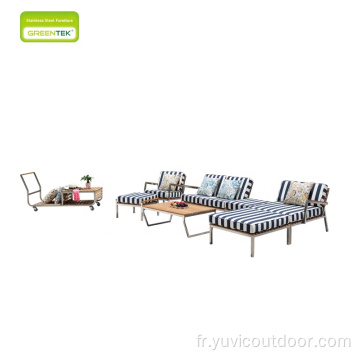 Piscine Villas et Cour Sofa Outdoord Set